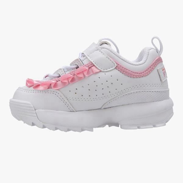 Zapatillas Fila Niñas Blancas / Rosas - Disruptor 2 Td Frill - España 607518WCM